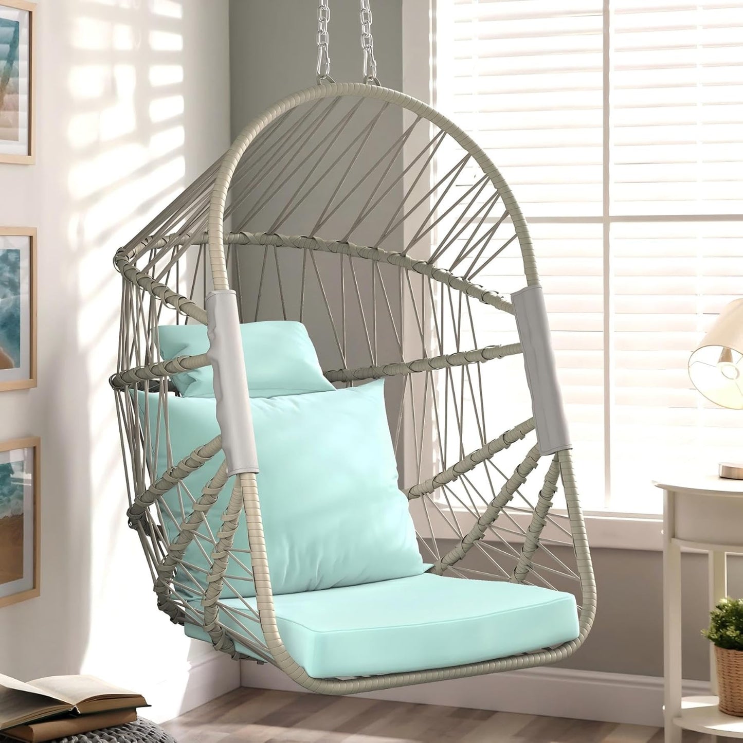 Hanging Rattan Wicker Egg Chair