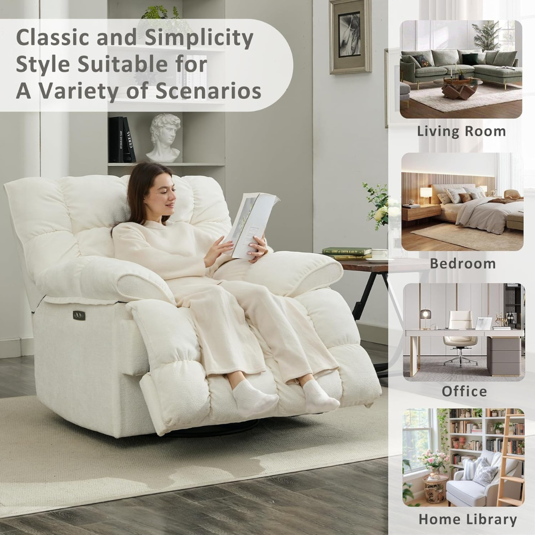 Super Comfy Overstuffed Extra Wide Rocking Recliners