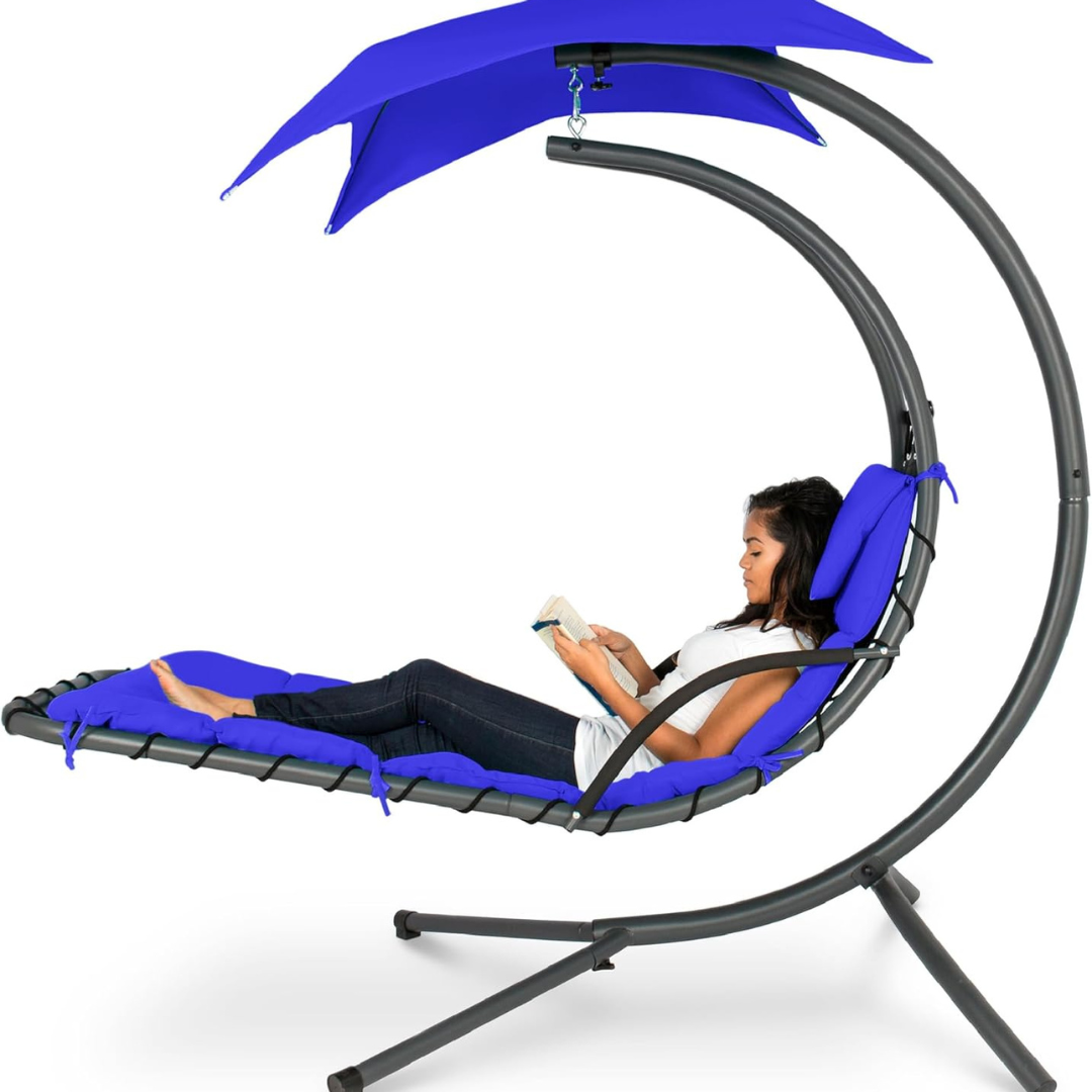 Curved Steel Chaise Lounge - Swing