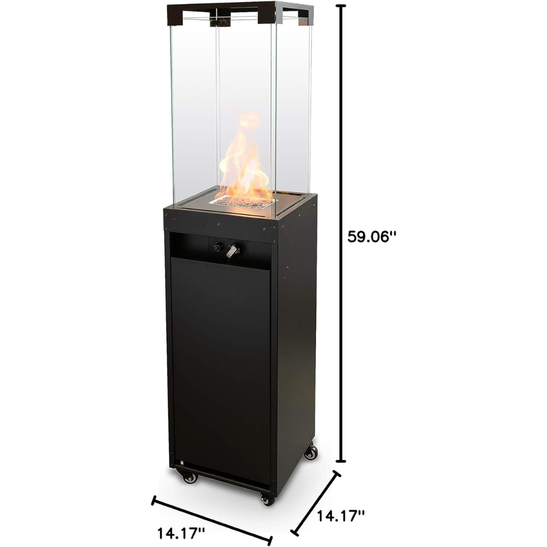 Portable and freestanding propane heater for garden