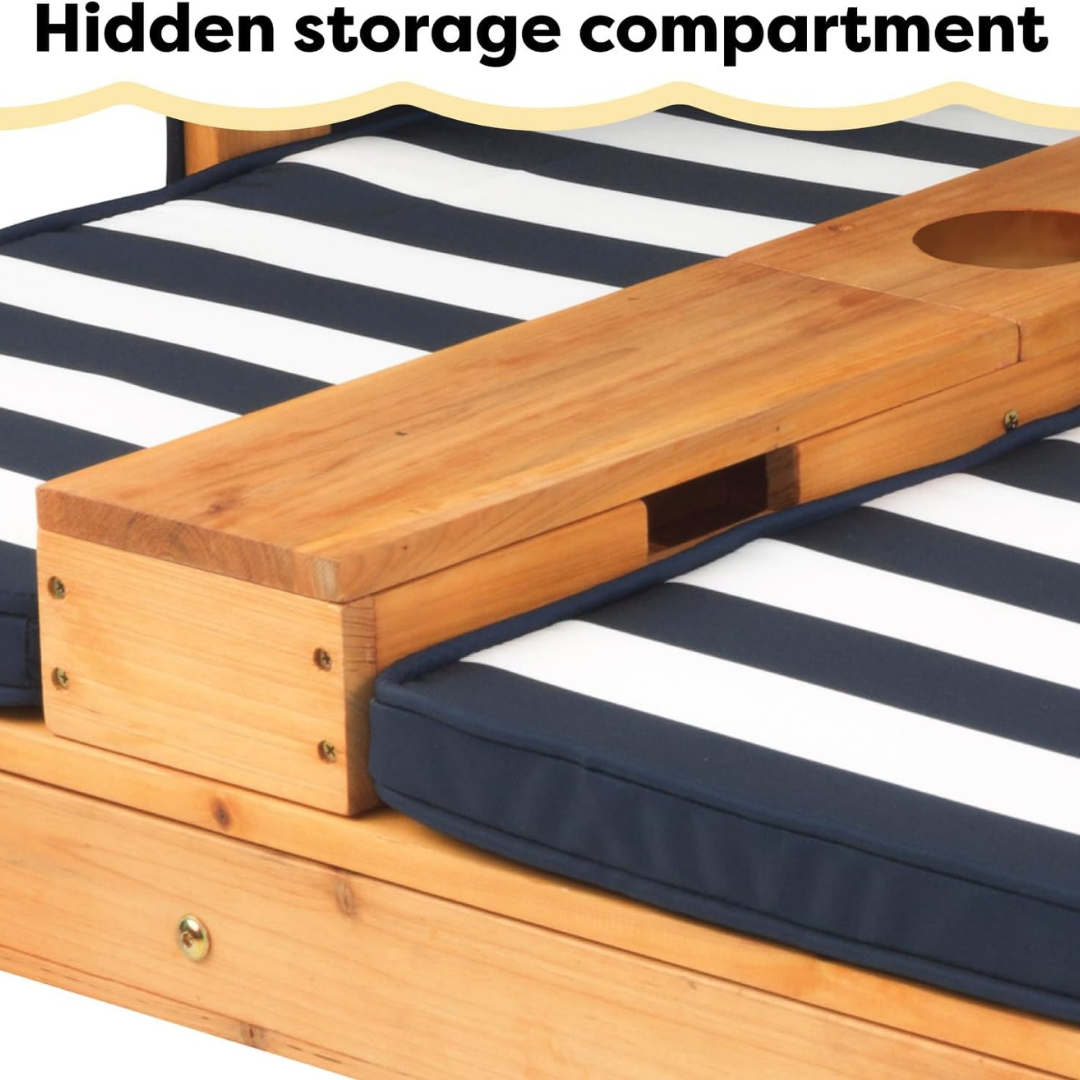 Double Garden Sun Lounger for Kids