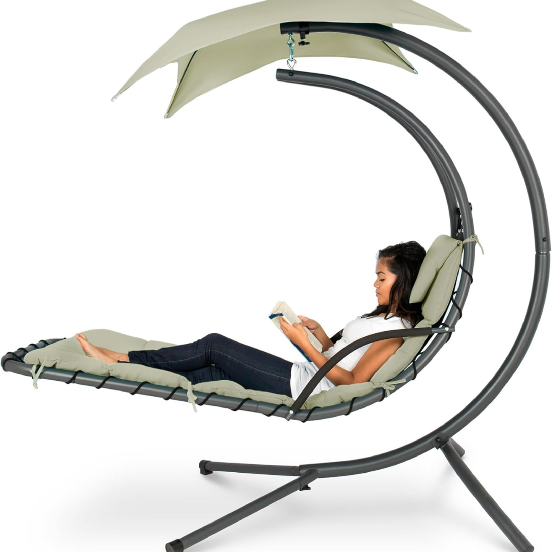 Curved Steel Chaise Lounge - Swing