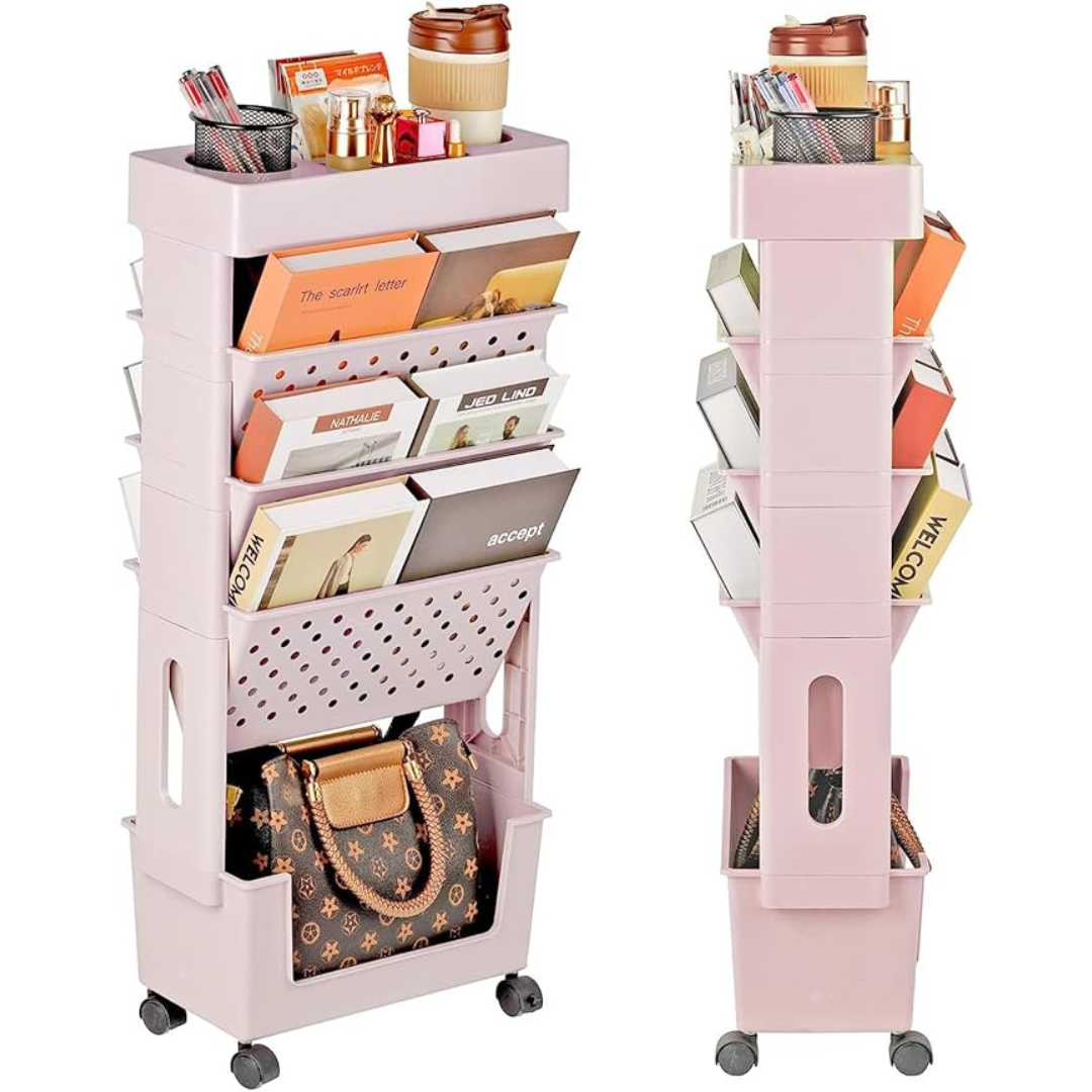 Movable Bookshelf Cart