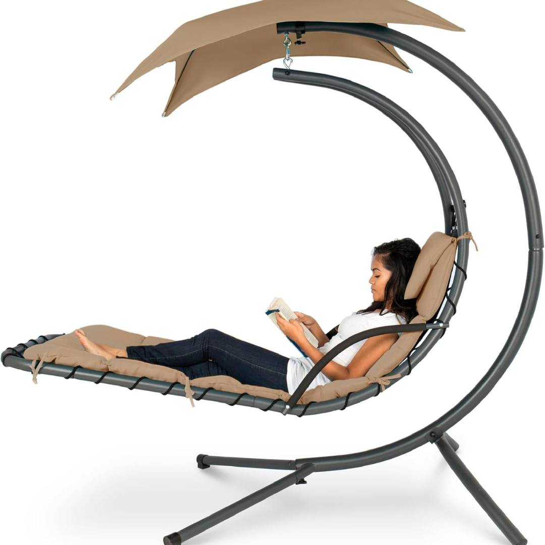 Curved Steel Chaise Lounge - Swing