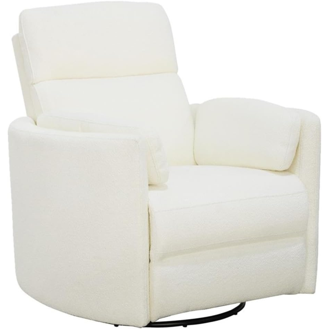 Swivel Glider Recliner in Ivory