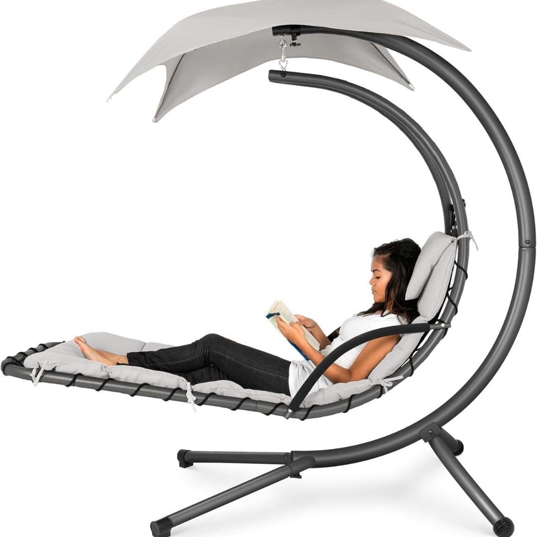 Curved Steel Chaise Lounge - Swing