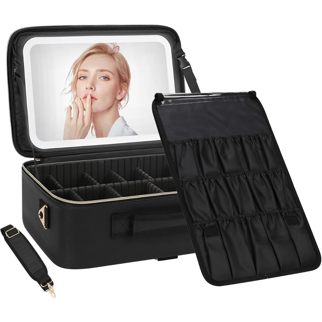 Makeup Bag with LED Mirror
