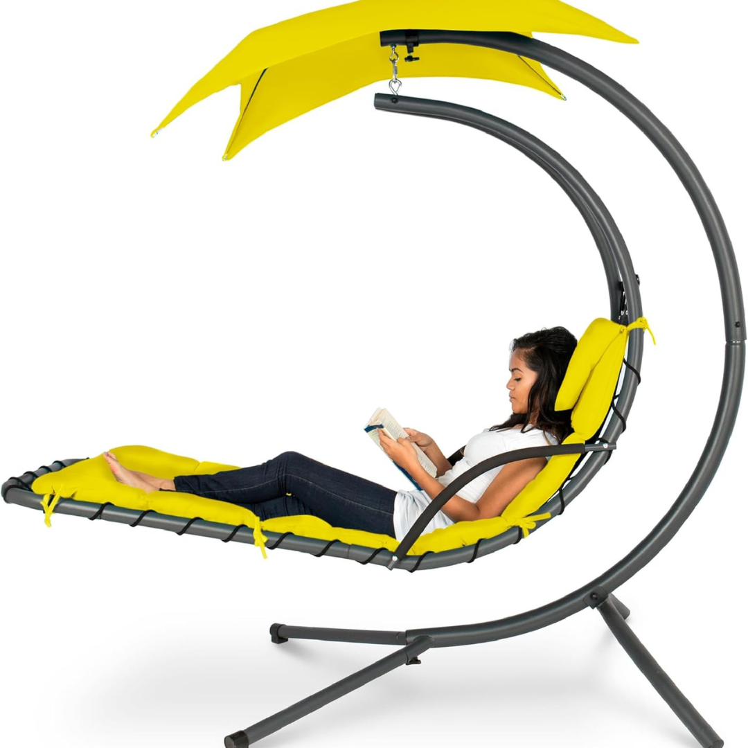 Curved Steel Chaise Lounge - Swing