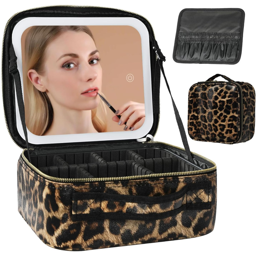 Makeup Bag with LED Mirror