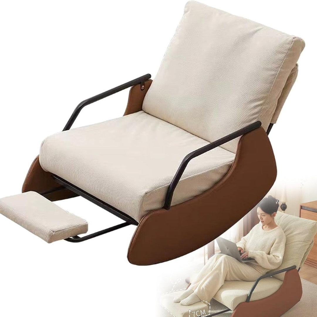 Modern Rocking Chair with Footstool
