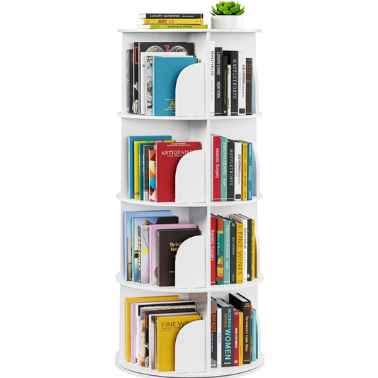 Rotating Bookshelf Tower