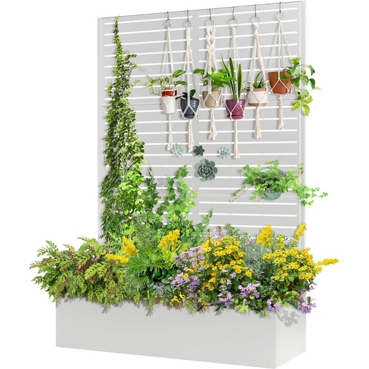 Metal Raised Garden Bed with Trellis