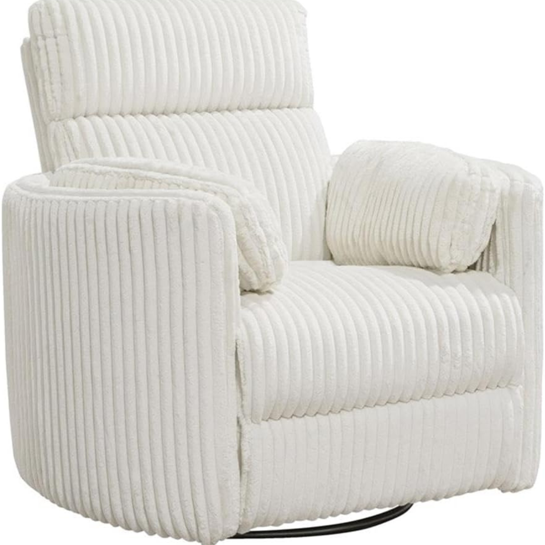 Swivel Glider Recliner in Ivory