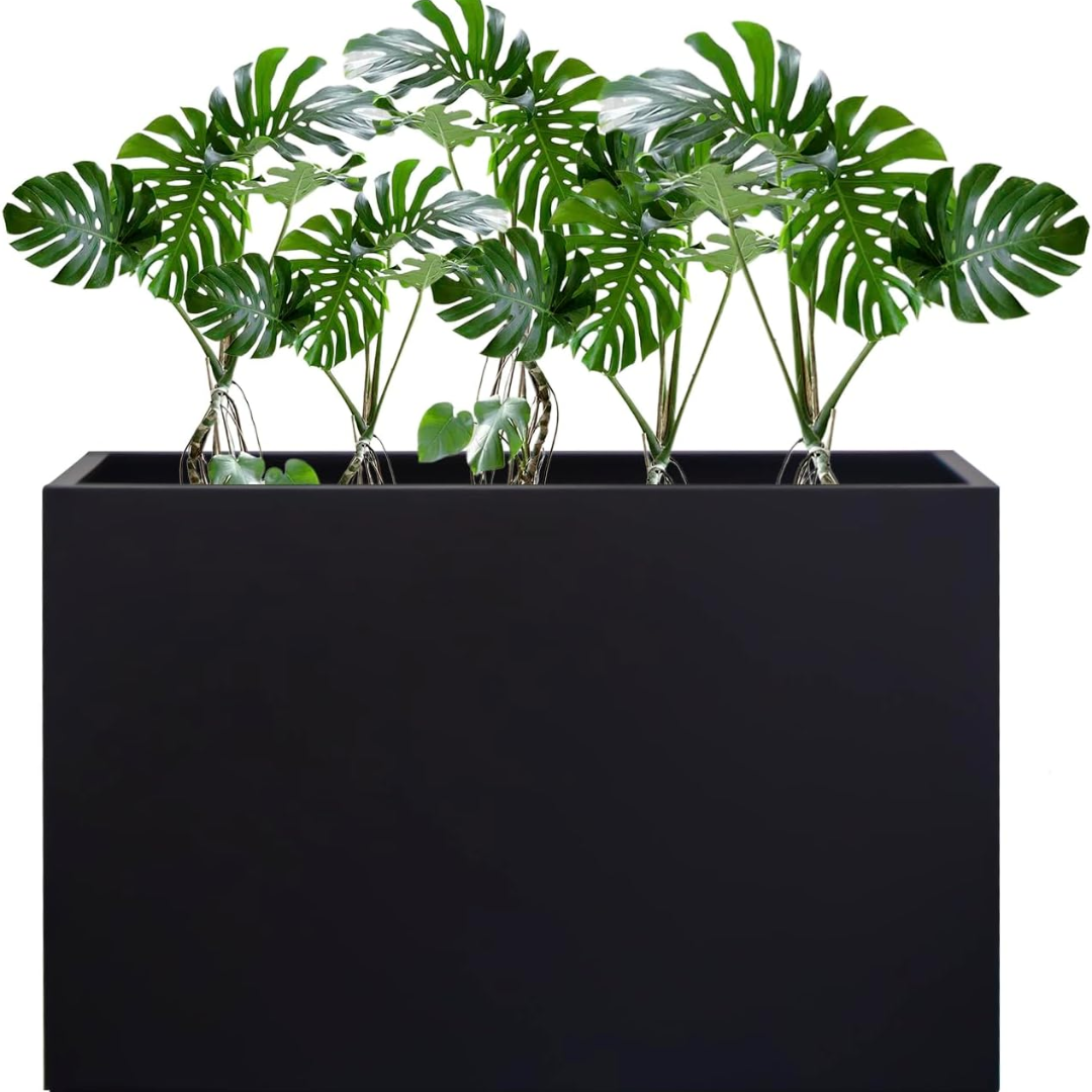 Galvanized Steel Planter with  Plants