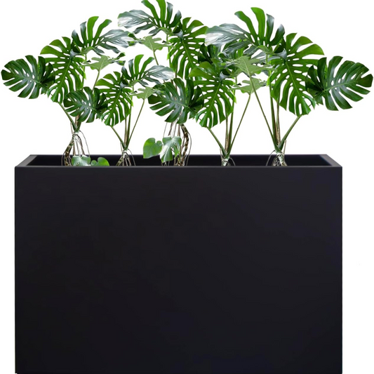 Galvanized Steel Planter with  Plants