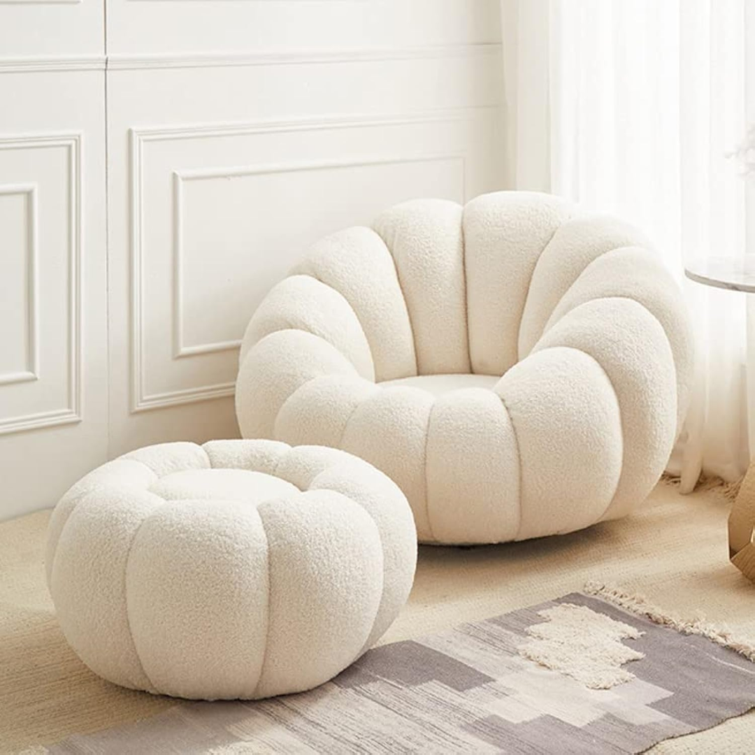 Modern Lamb Fleece Sofa Set