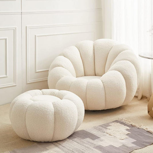 Modern Lamb Fleece Sofa Set