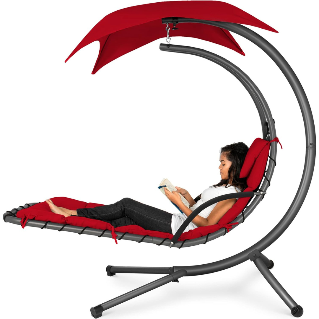 Curved Steel Chaise Lounge - Swing