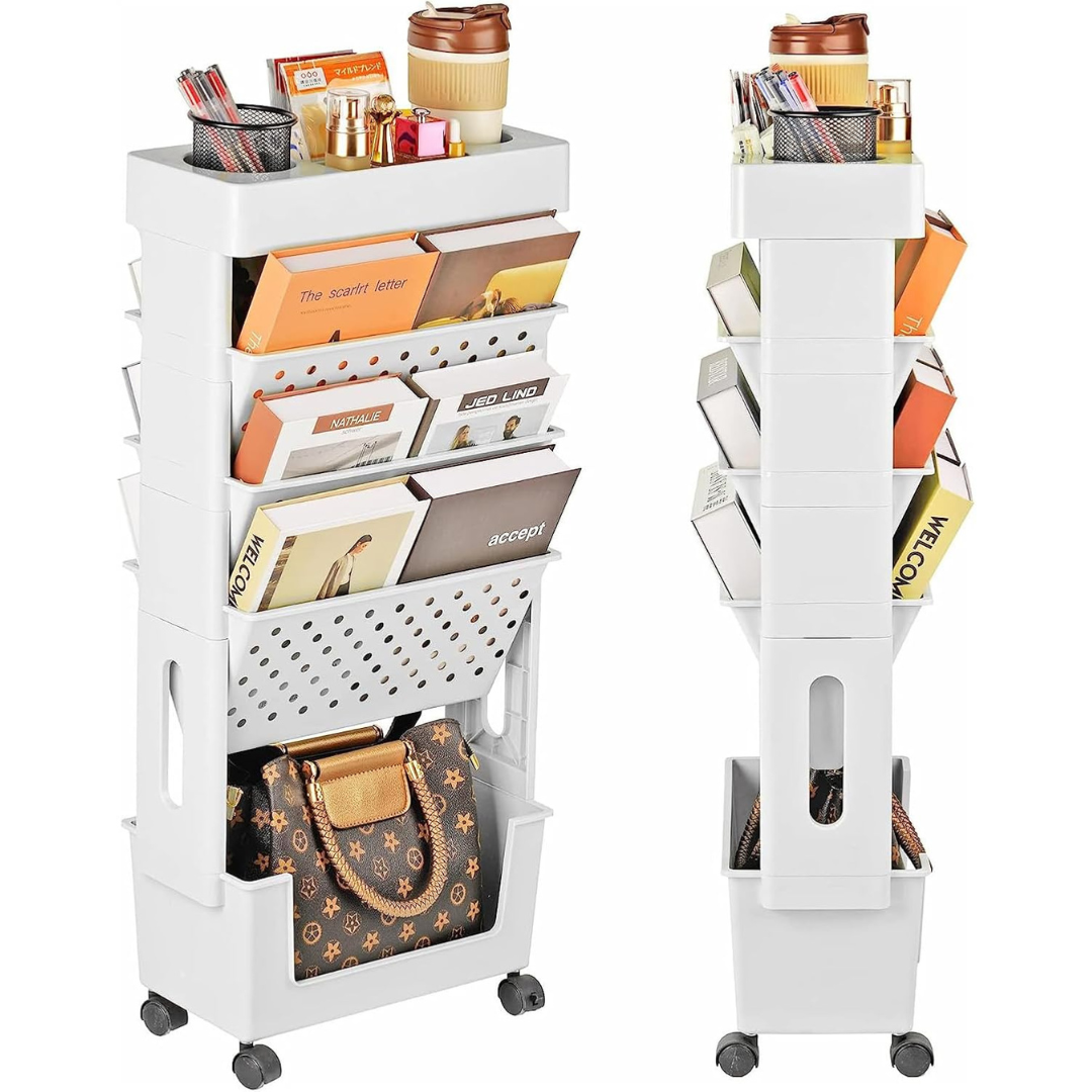 Movable Bookshelf Cart