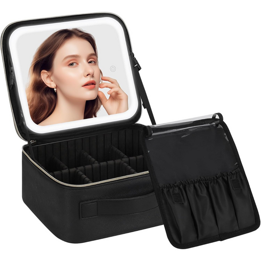 Makeup Bag with LED Mirror