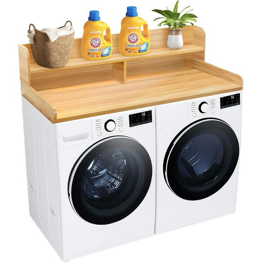 Laundry Countertop with 2-Tier Shelf