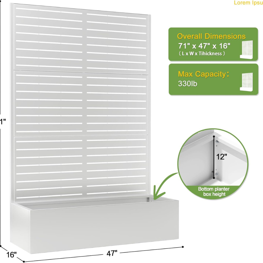 Metal Raised Garden Bed with Trellis