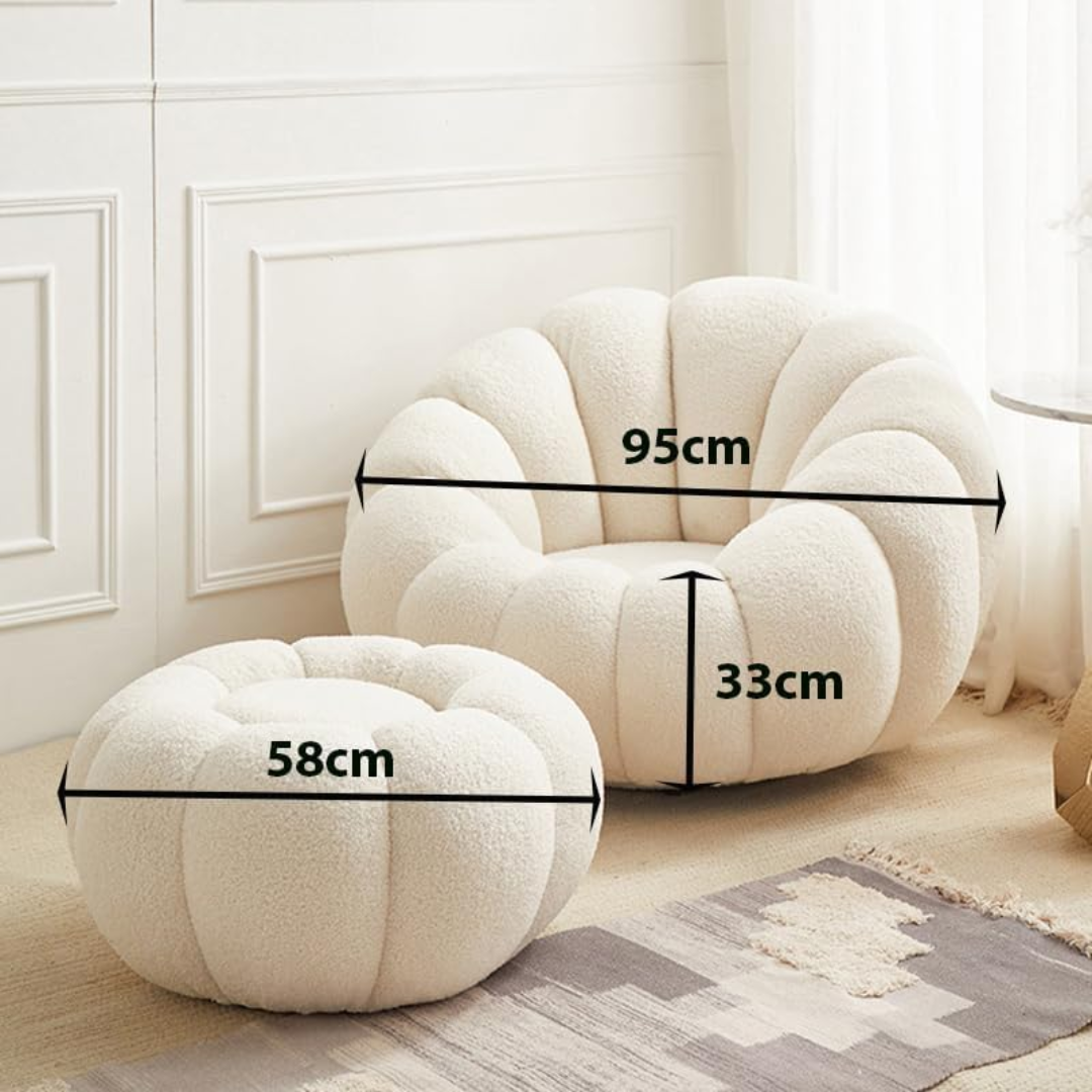 Modern Lamb Fleece Sofa Set