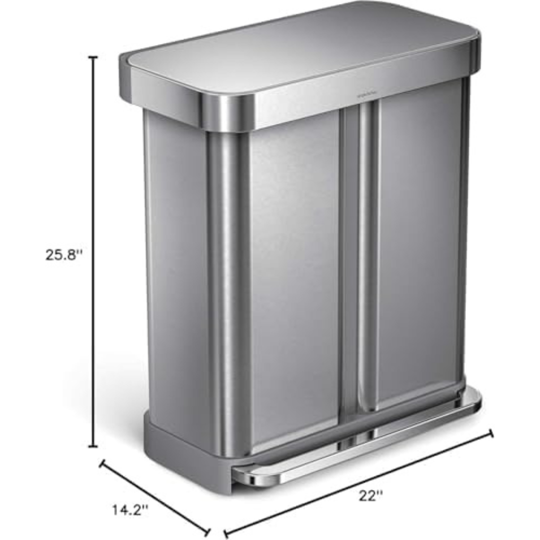 Dual Compartment Kitchen Trash Can
