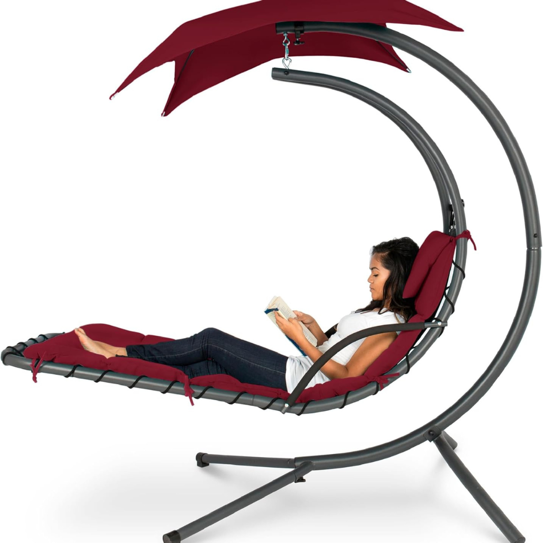 Curved Steel Chaise Lounge - Swing