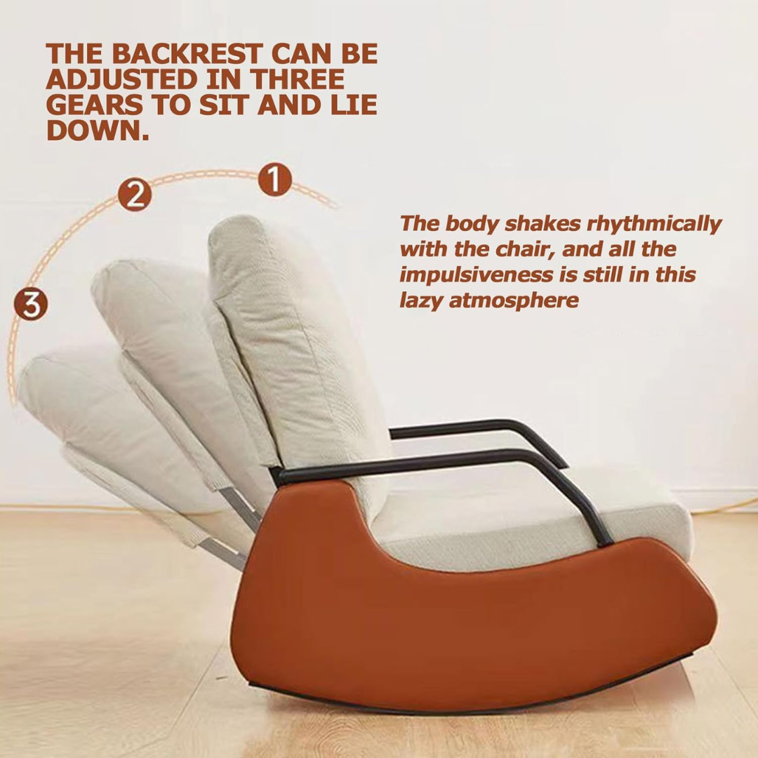 Modern Rocking Chair with Footstool