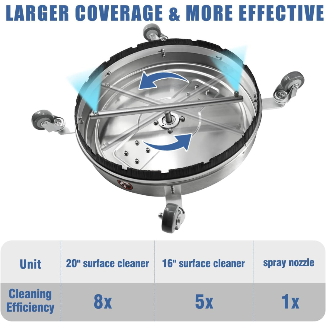 Pressure Washer Surface Cleaner with 4 Wheels