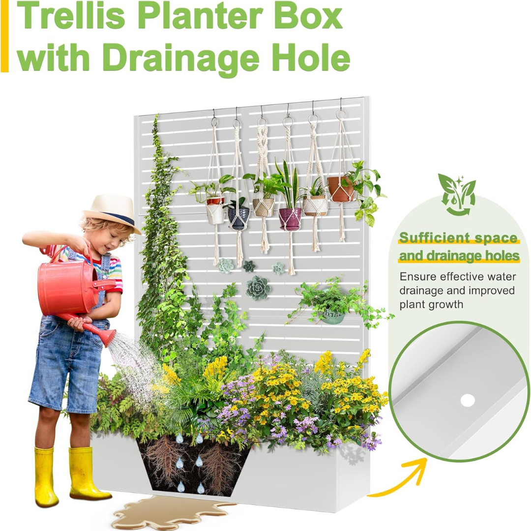 Metal Raised Garden Bed with Trellis