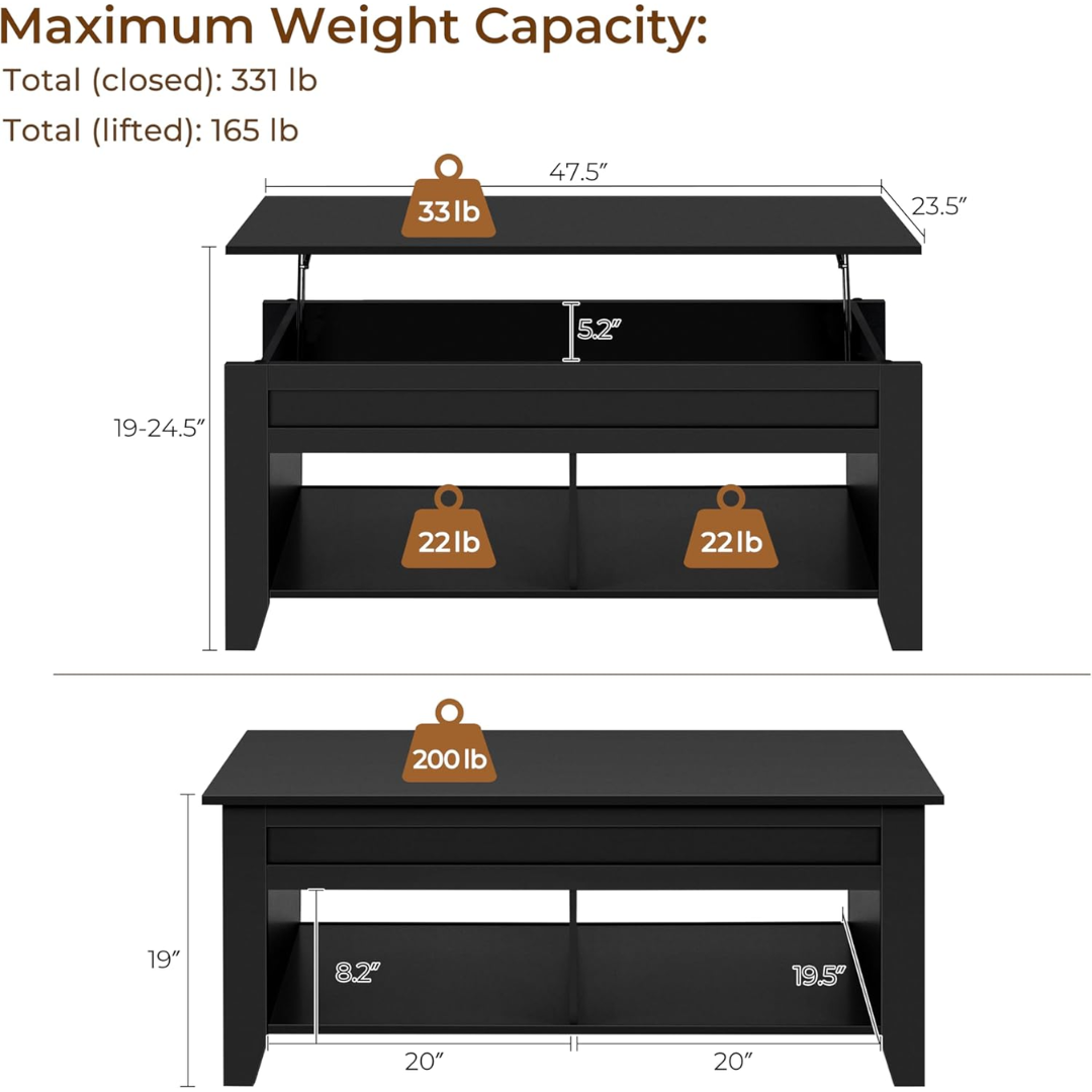 Lift-Top Coffee Table