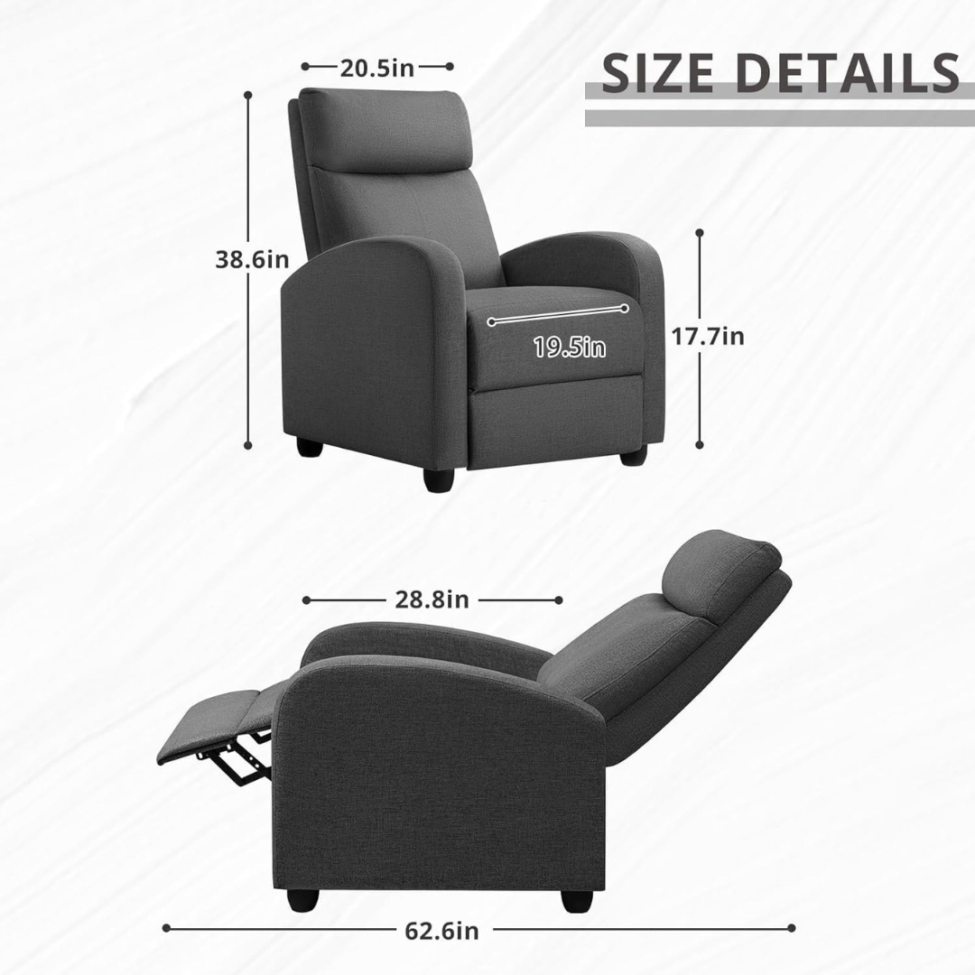 Adjustable Home Theater Single Recliner Sofa