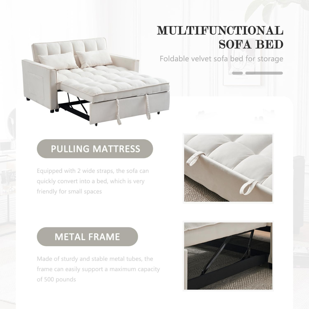 Sofa Bed with Adjustable Backrest