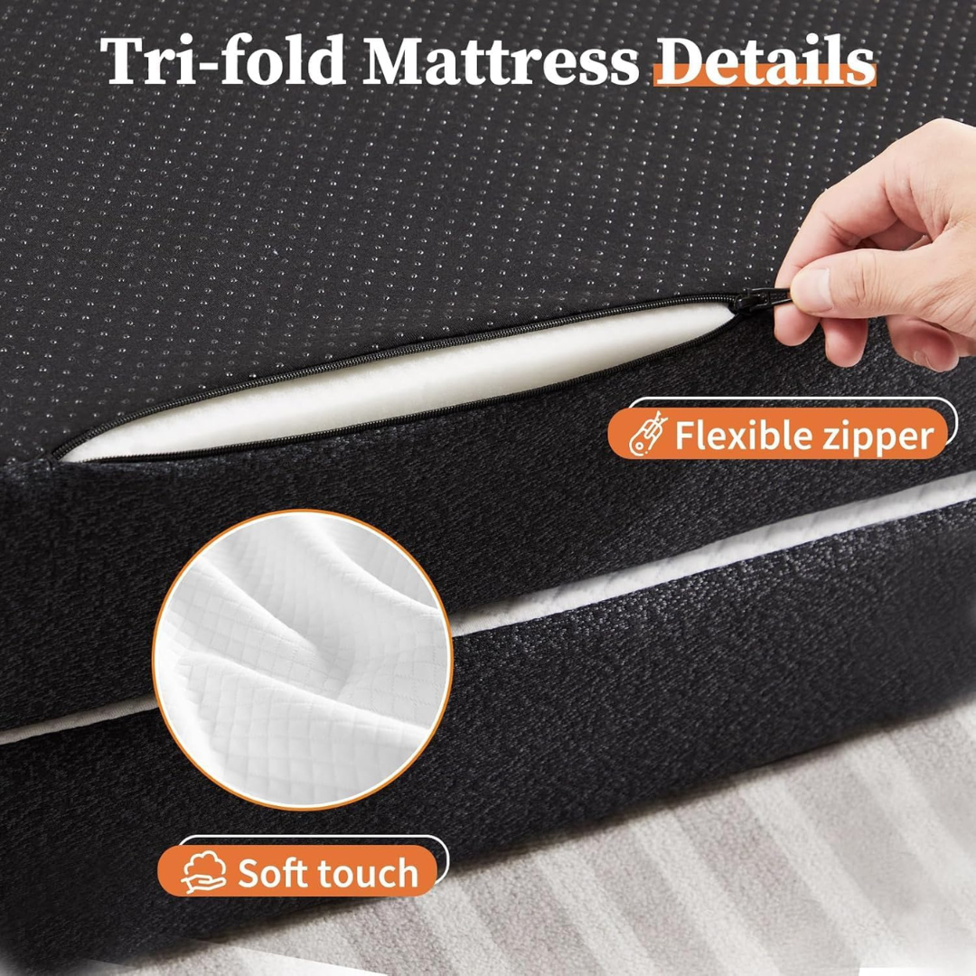 Tri-fold Memory Foam Topper