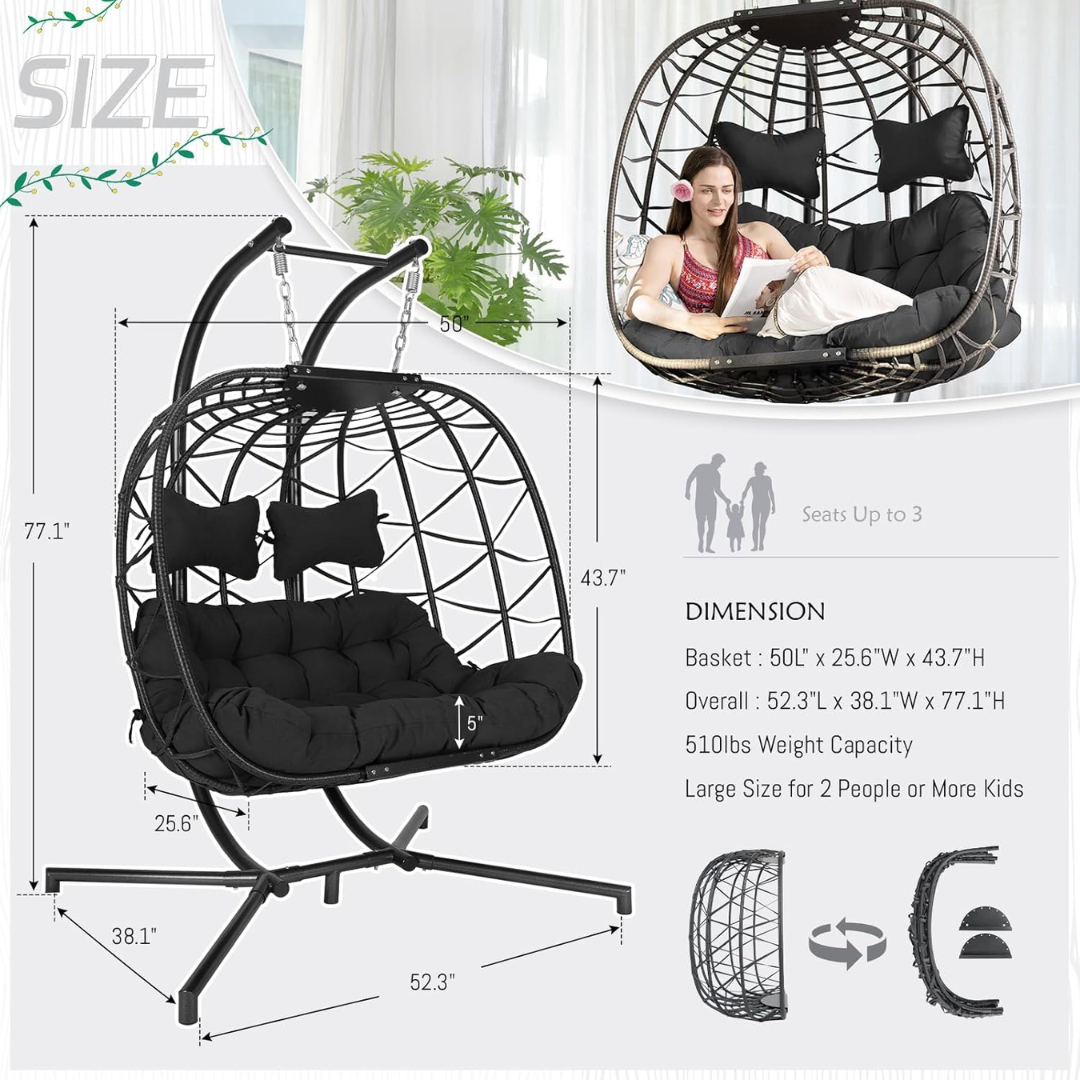 Double Swing Egg Chair