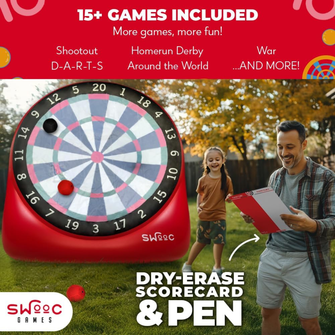 Giant Kick Darts with 15+ Games Included
