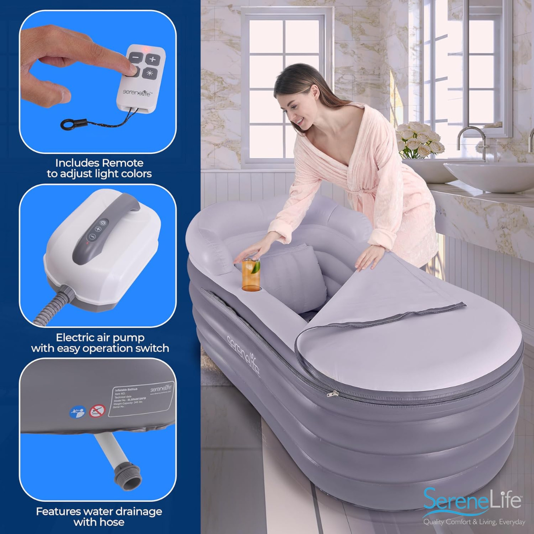 Inflatable Bathtub with Bubble Massage