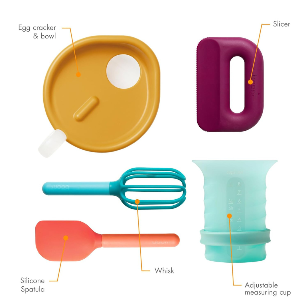 Kids Cooking Set and Folding Step Stool