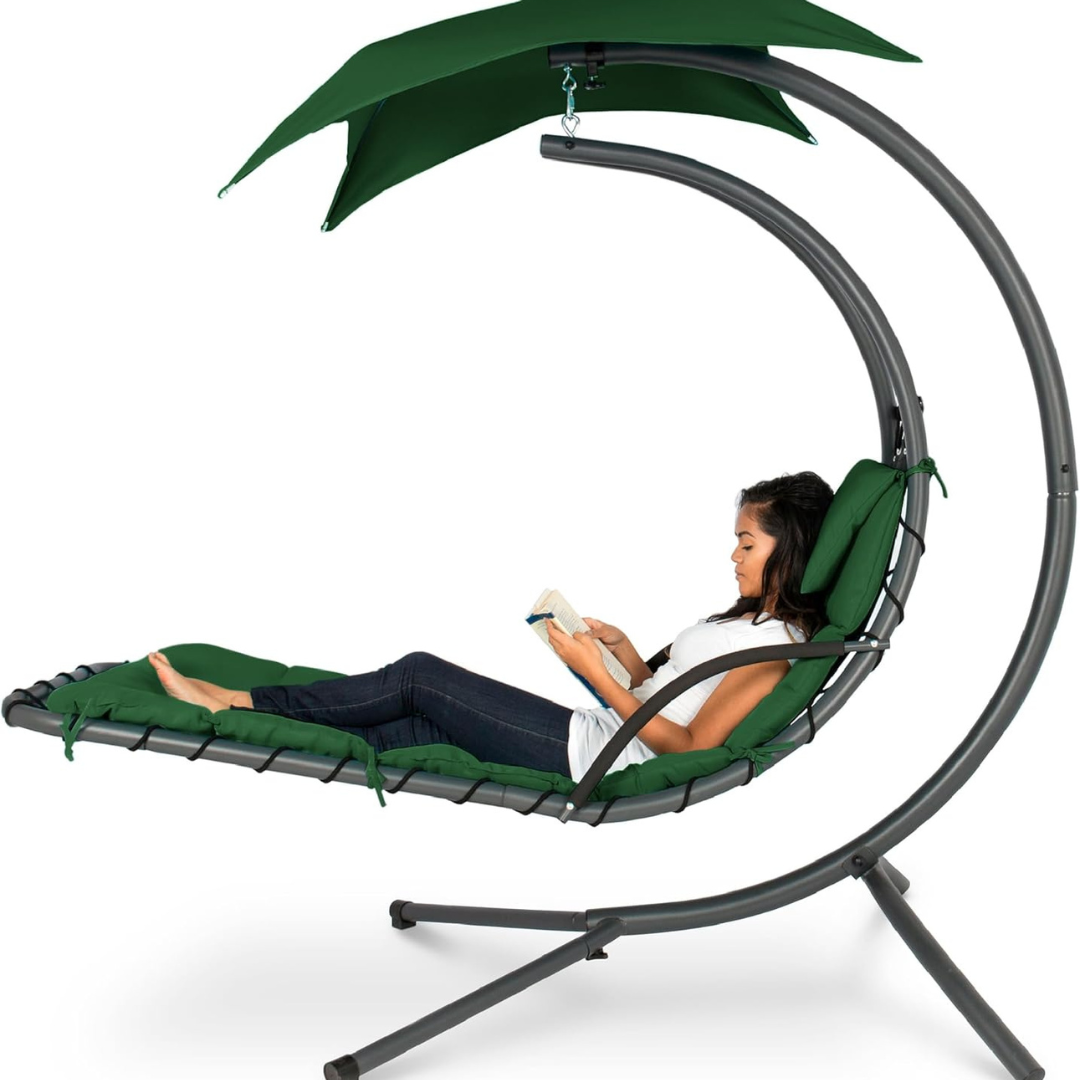 Curved Steel Chaise Lounge - Swing