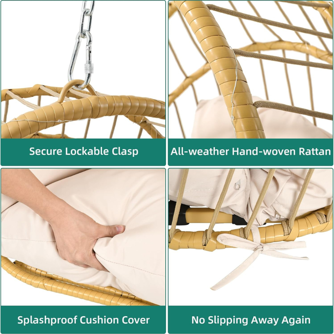 Hanging Rattan Wicker Egg Chair