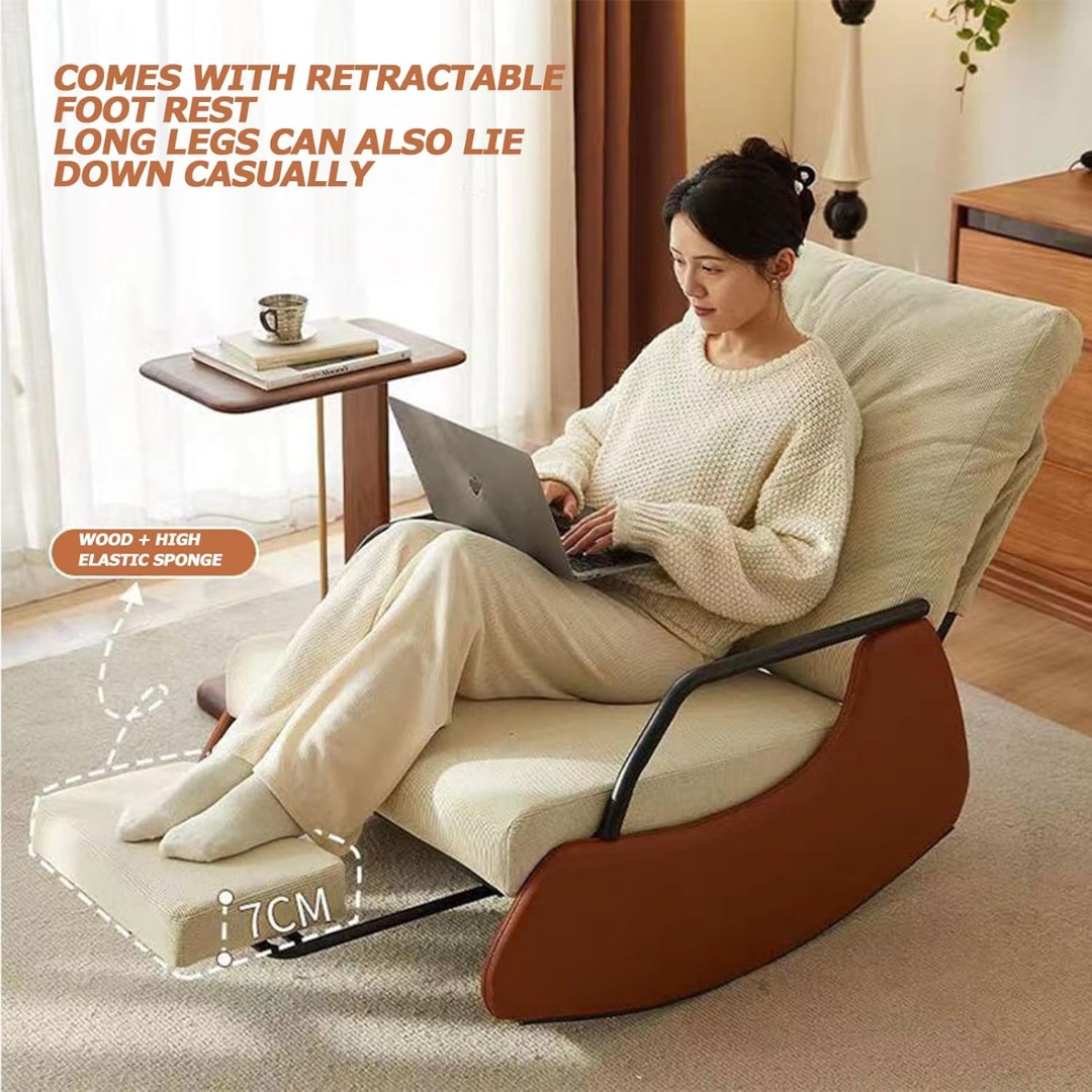 Modern Rocking Chair with Footstool