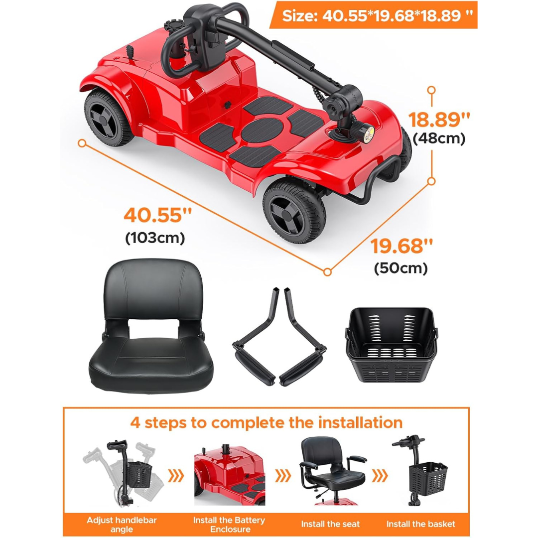 250W Electric Powered Mobile Wheelchair for Senior