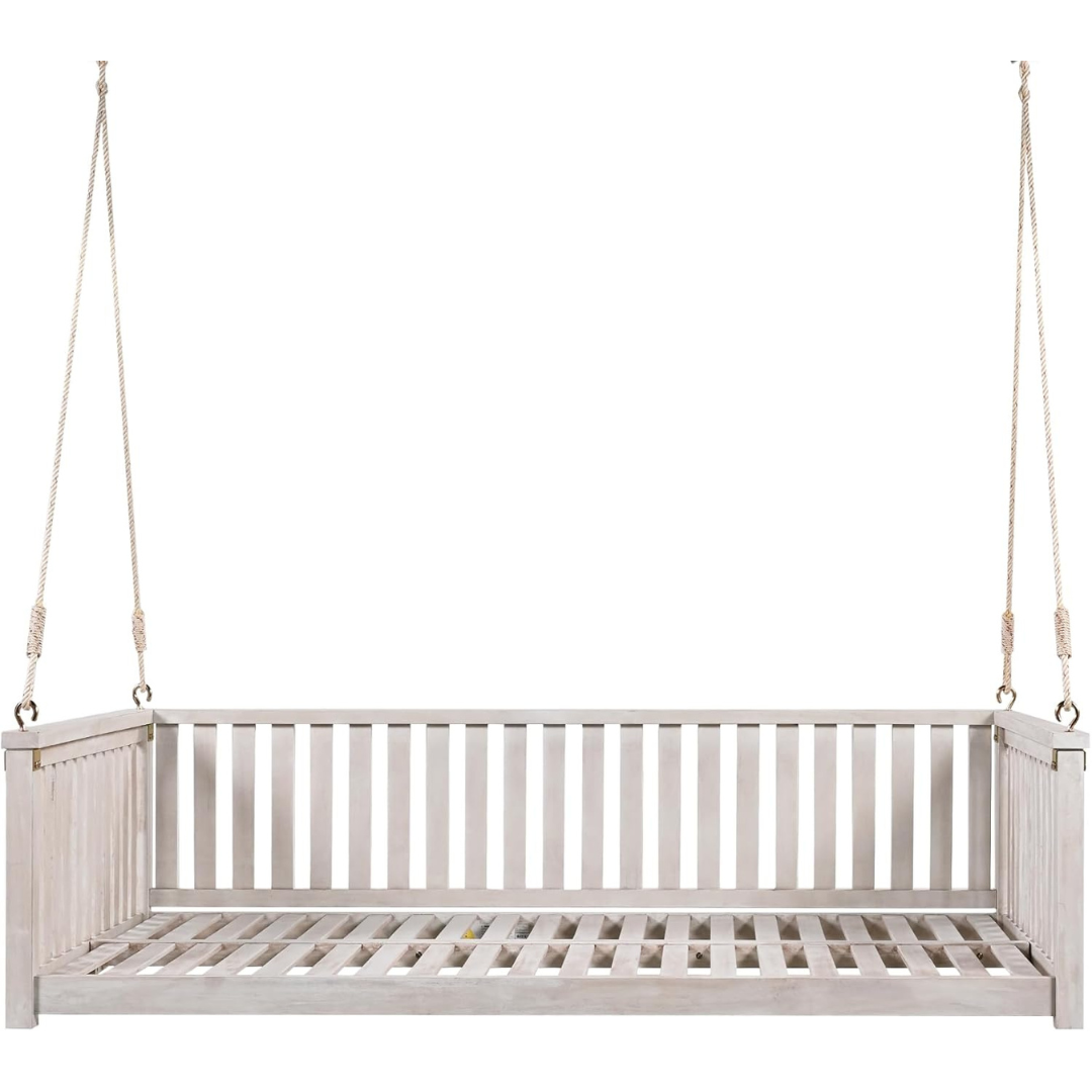 Porch Swing with Ropes for Backyard