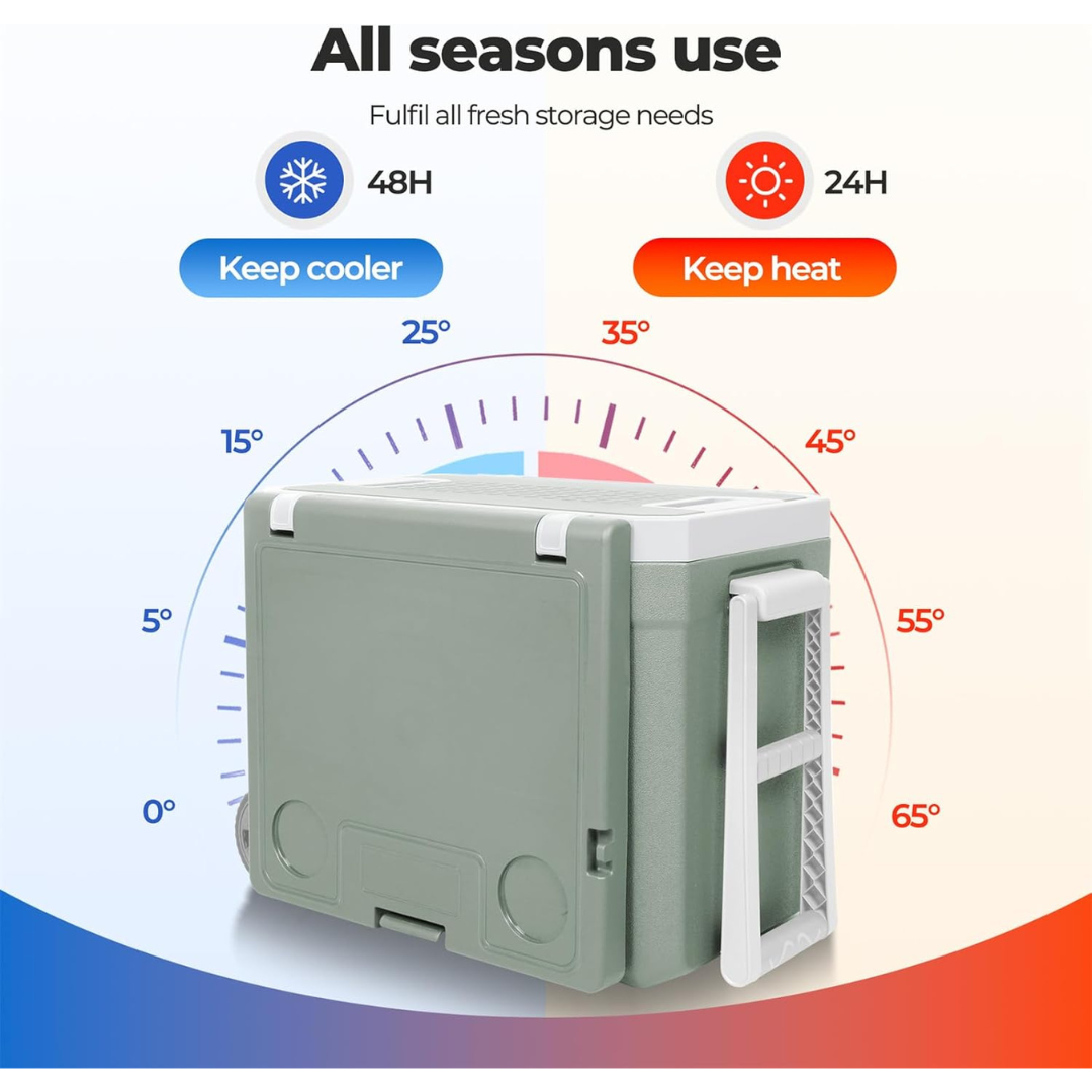 Ice Box with Table & Chairs - Portable Trolley