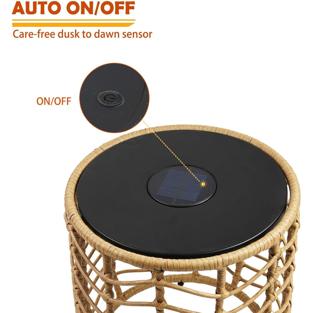 Solar Yard Boho Solar Nesting Tables