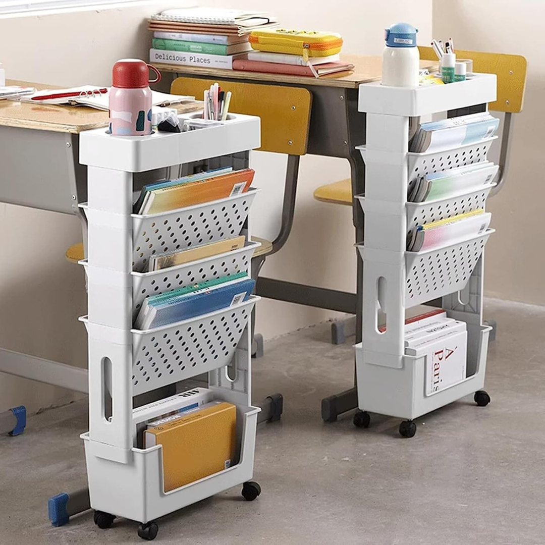 Movable Bookshelf Cart