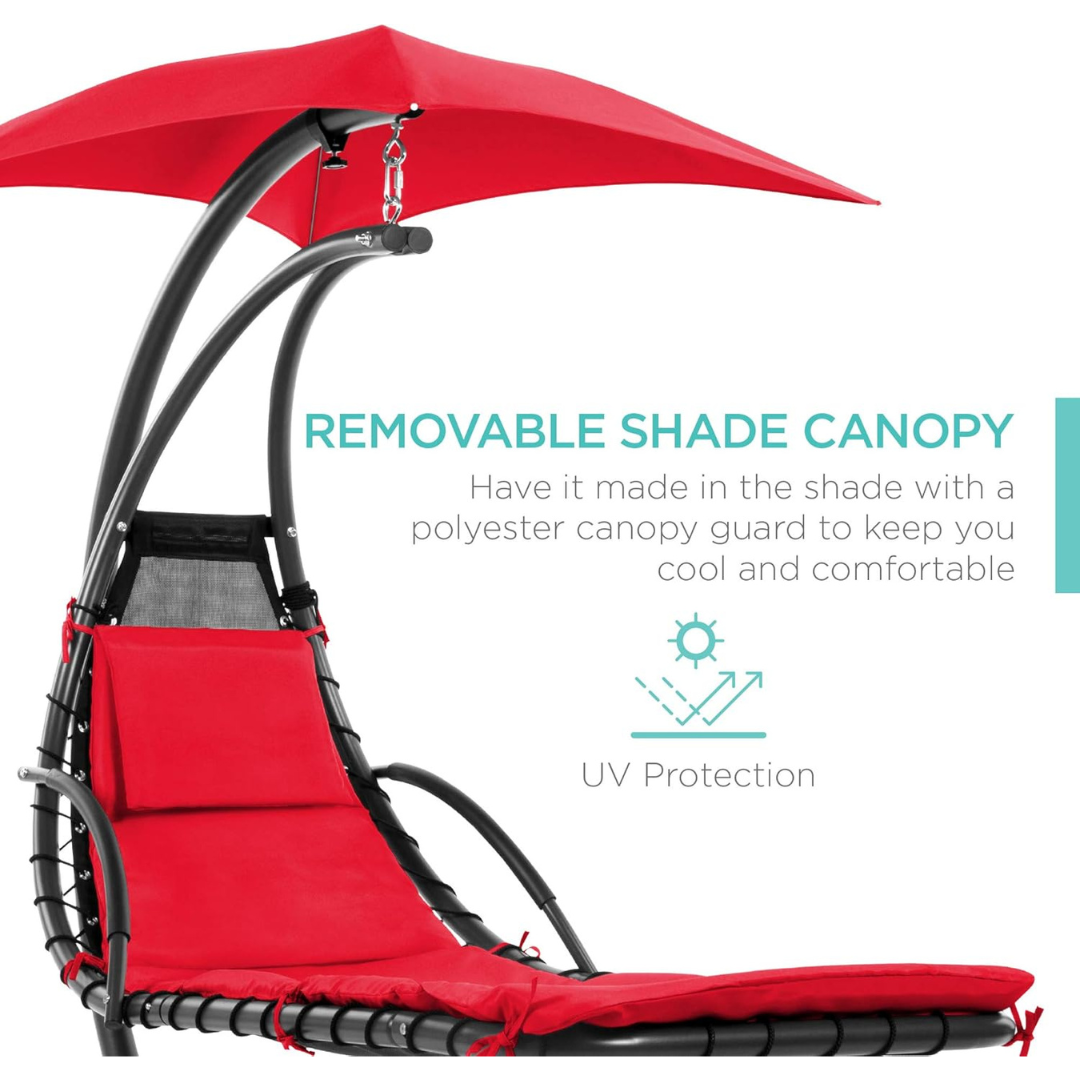 Curved Steel Chaise Lounge - Swing