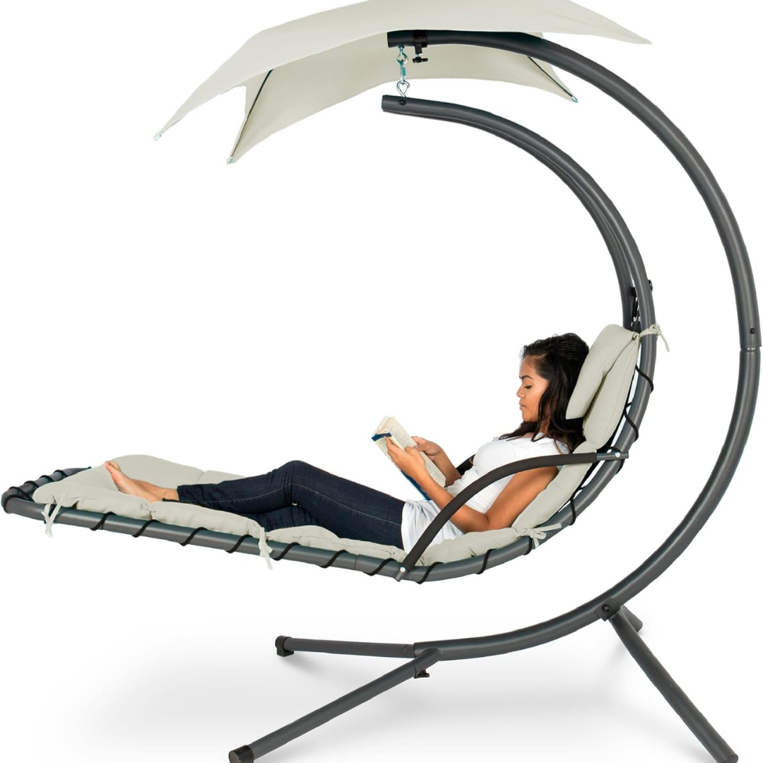 Curved Steel Chaise Lounge - Swing